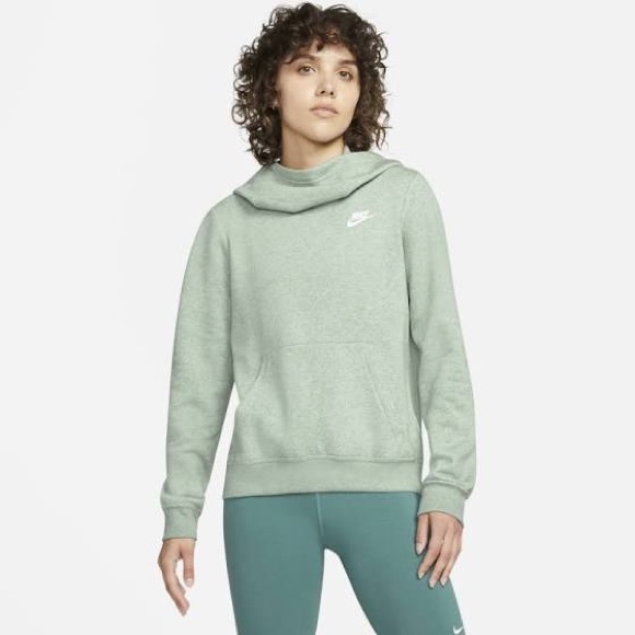Nike Tops - NIKE Women's Medium Funnel-neck Hoodie sweatshirt In Jade New with tags!